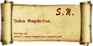 Suba Magdolna névjegykártya